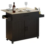 Ironck Rolling Kitchen Island Table Wheels With Drop Leaf, Storage Cabinet,. Fixed Price $190.48.