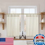 Lino Rosa Linen Pinch Pleat Cafe Curtains 32" - Kitchen/small Window. Fixed Price $43.95.