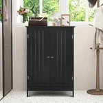 Costway Bathroom Floor Storage Cabinet Double Door Kitchen Cupboard Shoe. Fixed Price $74.99.
