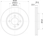 Disc Brake Rotor-base Hella-pagid 355100652. Fixed Price $98.99.