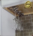 Wine Glass Rack Chrome Stemware Holder Under Cabinet Wall Bar. Fixed Price $9.99.