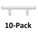 *10-PACK* Gliderite 2-1/2 In. Polished Chrome Finish Solid Handle Bar Pulls. Fixed Price $19.99.