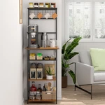5 Tier Coffee Bar Station, Kitchen Stand With 4 S-shaped Hooks, Farmhouse Corner. Fixed Price $70.99.