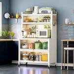 Metal Kitchen Storage Cabinets Rack Countertop Microwave Oven Shelf. Fixed Price $280.50.