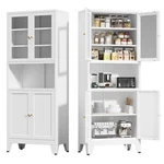 Elegant 69" Tall Modern Pantry Storage Cabinet,metal For Kitchen. Fixed Price $159.99.