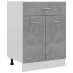 Drawer Bottom Cabinet Concrete Grey Engineered Wood Medium. Fixed Price $135.57.