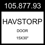 Ikea Havstorp Door Light Gray 15X30" 105.877.93. Fixed Price $101.99.