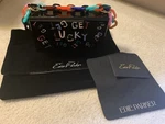 Edie Parker Black Get Lucky Jean Acrylic Handbag With Link Handle. Fixed Price $300.00.