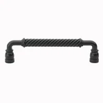 Gliderite 6-1/4" Twisted Steel Cabinet Pull Matte Black 3133-160-MB-1. Fixed Price $5.47.