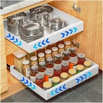 Yfxcvsl Pull Out Cabinet Organizer 2PACK EXPANDABLE(12.6''-20.5'') White. Fixed Price $36.09.