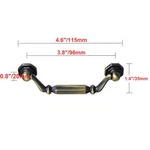 Utopia Alley Suffolk Pull - Antique Brass Metal Drawer Handle, 3.8". Fixed Price $22.21.