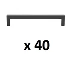 *4 10-PACKS* Gliderite 6-1/4 In. Matte Black Solid Square Slim Bar Pulls = 40. Fixed Price $59.99.