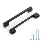 Home Edit Black Cabinet Pulls 6-1/4 Inch Hole Spacing Wide Base Kitchen. Fixed Price $104.29.