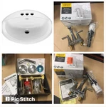 Plumbing Lot American Standard Aqualyn Sink Rumson Faucet Glacier Bay Shower Set. Fixed Price $108.50.
