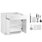 Uimoso White Shaker Style Base Cabinet With Drawer, 36" X 24" 34.5" H, Rta. Fixed Price $210.29.