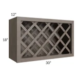 Forevermark Cabinetry, Wine Rack AG-W3018WR, Greystone. Fixed Price $99.99.