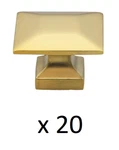 *(2) 10-PACKS* Gliderite 1.375 In. Brass Gold Square Cabinet Knobs = 20 Total. Fixed Price $29.99.
