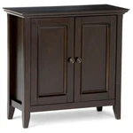 Simpli Home Amherst Solid Wood Low Storage Cabinet Hickory Brown. Fixed Price $342.16.