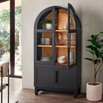 Juliet Kitchen Rounded Arch Cabinet, Rich Black. Fixed Price $586.43.