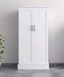 Hampton Oakwood Assembled Base Raised Long Panel Kitchen Cabinet - Satin White. Fixed Price $170.00.