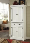 Nantucket Pantry White Finish Sanded Home Kitchen Wood Tall Cabinet Living Room. Fixed Price $459.00.
