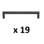 *19* Gliderite 6-1/4 In. Matte Black Solid Square Slim Cabinet Drawer Bar Pulls. Fixed Price $33.99.