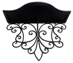 Decorative Metal Shelf Solid Black 13.5 HX18 LX7 Wall Decoration W/rod Iron. Fixed Price $19.99.