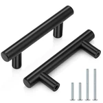 Cabinet Pulls 10 Pack, Black Stainless Steel, Bar Design, 2.5 Inch Holes. Fixed Price $25.18.