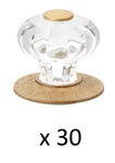 *30* Gliderite 1-1/4 In. Satin Gold Crystal Acrylic Melon Cabinet Drawer Knobs. Fixed Price $38.99.
