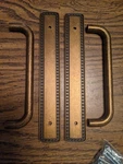 Antique Brass Cabinet Pulls W/ Backplate 5" Centers Solid Vintage Drawer Handles. Fixed Price $28.00.