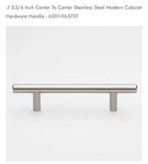 Pack Of 10 Gliderite Solid Stainles Steel Cabinet Drawer Bar Pull 6001-96-STST. Fixed Price $8.00.