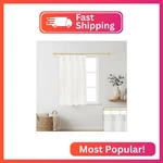 Lino Rosa White Pinch Pleat Cafe Curtains For Kitchen,semi Blackout Privacy Smal. Fixed Price $21.05.