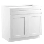 White Shaker Base With Drawer, 30-INCH Unassembled Cabinet,. Fixed Price $227.40.