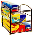 Deco Brothers Wrap Organizer Rack For Kitchen Cabinet, 3 Tier, Bronze. Fixed Price $26.99.