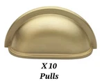 *10-PACK* Gliderite 3 In. Center-to-center Satin Gold Classic Bin Drawer Pulls. Fixed Price $18.99.