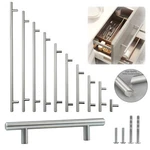 Solid Stainless Steel Brushed Nickel Bar Kitchen Cabinet Handles Pulls 2"-24". Fixed Price $385.29.