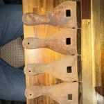 Lot Set 4 Antique Cast Iron Wood Coal Pot Belly Stove Oven Tub Feet 6". Fixed Price $52.47.
