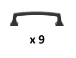 *9* Gliderite 3-3/4 In. Center-to-center Matte Black Deco Cabinet Drawer Pulls. Fixed Price $17.99.