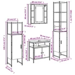 Vidaxl 4 Piece Bathroom Cabinet Set Black Engineered Wood. Fixed Price $619.84.