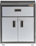 Freestanding Garage Cabinet Gladiator 31 H X 28 18 Steel 2-DOORDRAWER Tread. Fixed Price $282.14.