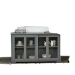 Costway Kitchen Storage Cabinet Sideboard Buffet Cupboard W/ Sliding Door Gray. Fixed Price $164.95.