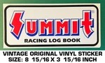 Summit Racing Log Book Vintage Original Vinyl Decal Sticker-drag-performance. Fixed Price $5.84.