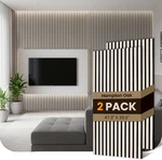 2 Pack 3D Wood Slat Acoustic Panels - Noise Reduction Hampton Oak Finish. Fixed Price $133.99.