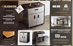 Gladiator 3/4 Door Gearbox Freestanding Steel Garage Cabinet Gray (28X31X18). Fixed Price $299.00.