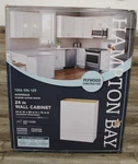 Hampton Bay Avondale Shaker Alpine White 24" Wall Cabinet 24X30X12" Plywood. Fixed Price $215.99.