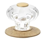 Gliderite 1-1/4 In. Satin Gold Crystal Acrylic Drawer Knobs W/ Backplate New. Fixed Price $23.99.