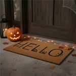 Homeroots 654353 24 X 36 In. Black & Natural Halloween Outdoor Coir Mat. Fixed Price $49.91.