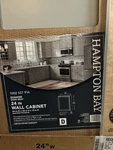 Hampton Bay 24INCH Wall Cabinet Shaker Dove Grey #1002557914(HOMEDEPOT $189.00). Fixed Price $109.00.