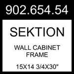 Ikea Sektion Wall Cabinet Frame White 15X14 3/4X30" 902.654.54. Fixed Price $156.99.