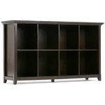Simpli Home Amherst 57"WD Wood 8 Cube Storage Sofa Table In Hickory Brown. Fixed Price $451.52.